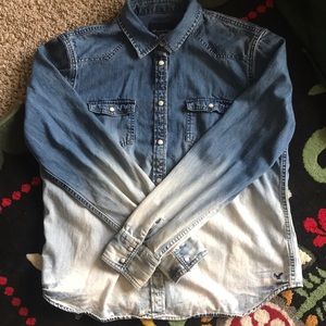 Ombré Denim American Eagle Shirt